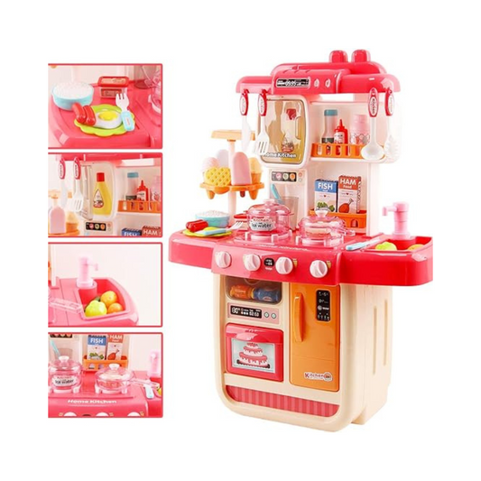 Cocina de juguete con efectos realistas