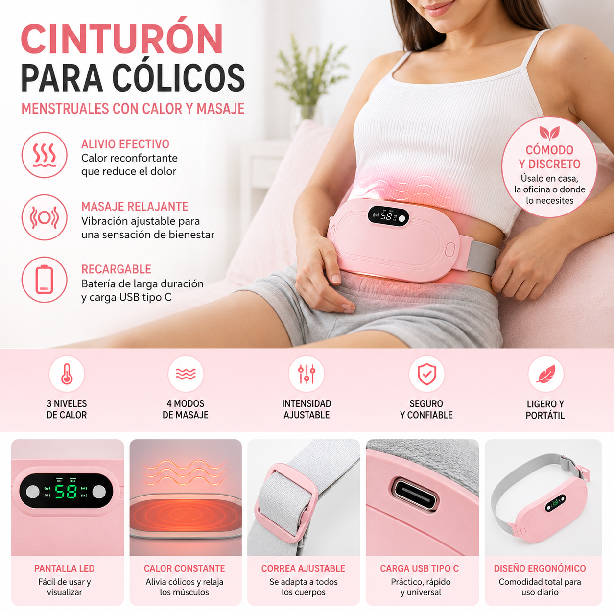 CINTURÓN PARA ALIVIO MENSTRUAL