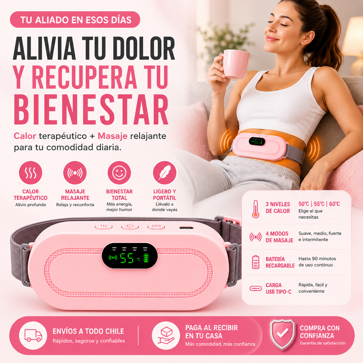 CINTURÓN PARA ALIVIO MENSTRUAL