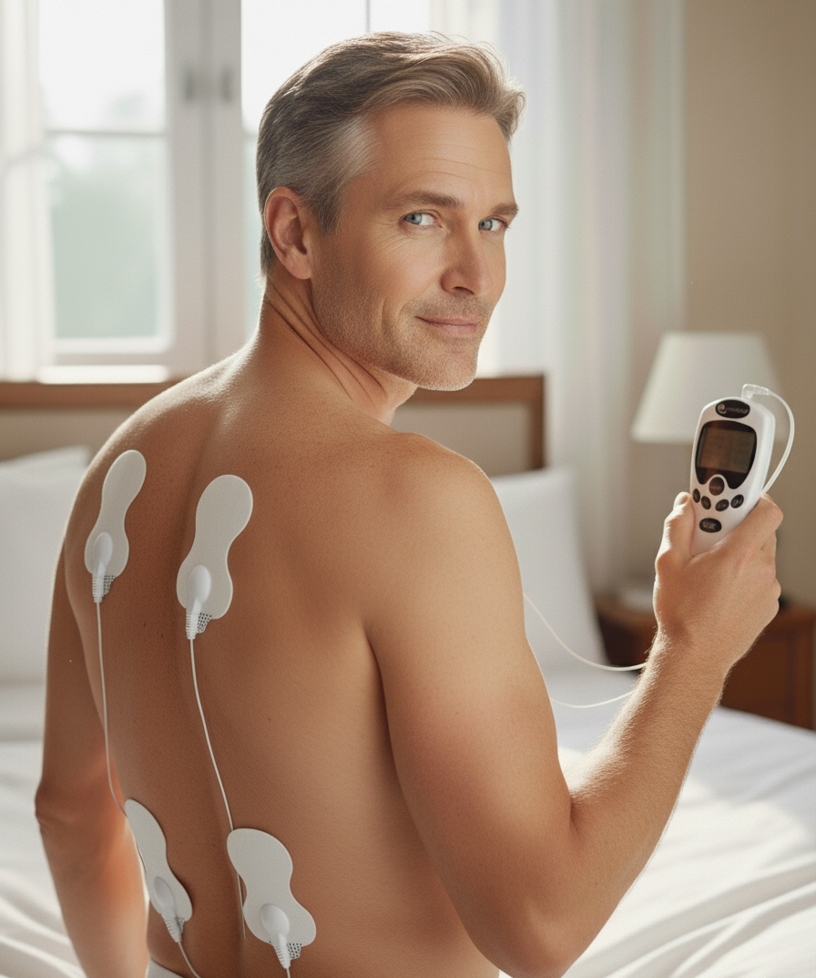 ELECTROESTIMULADOR MUSCULAR 4 PARCHES